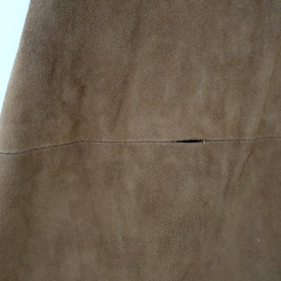 Vintage Ralph Lauren Mainline Brown 100% Suede Maxi Skirt Made in US, Size 10 - Picture 11 of 12